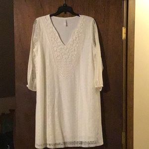 Xhilaration size Large ivory and lace dress